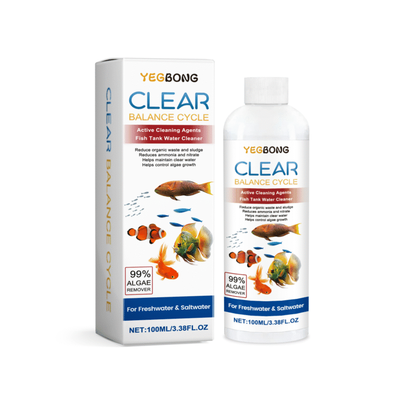 Fish Tank Water Clarifier - Powerful Stain & Sludge Remover, Clear Water Quality, Algae Growth Control