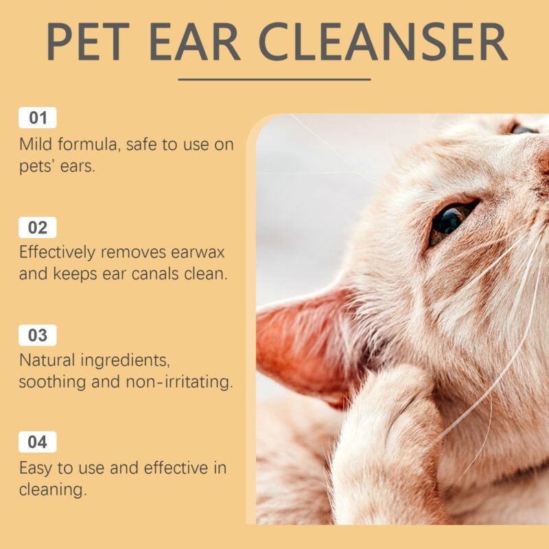 All-Purpose Pet Ear Cleaner Solution - Effective Ear Dirt Cleaning for Cats & Dogs - Image 4