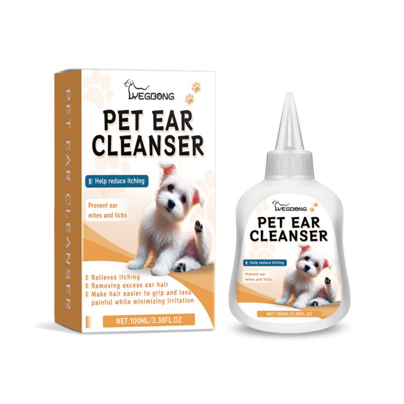 All-Purpose Pet Ear Cleaner Solution - Effective Ear Dirt Cleaning for Cats & Dogs