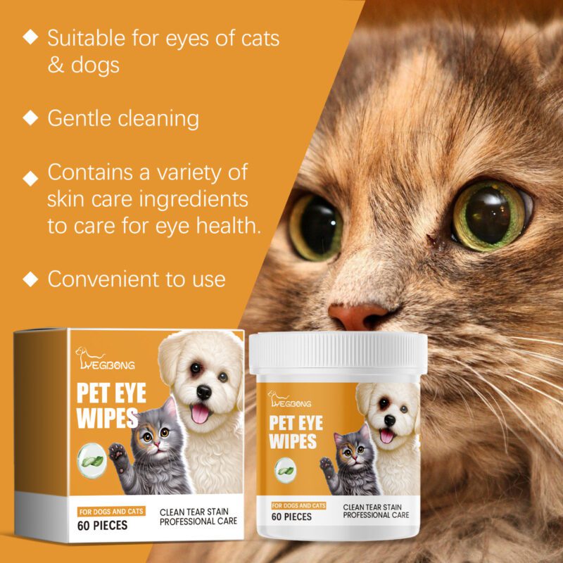 Cat & Dog Eye Wet Wipes - Tear Stains Removal Pet Eye Cleaning Wipes for Dogs and Cats - Image 4