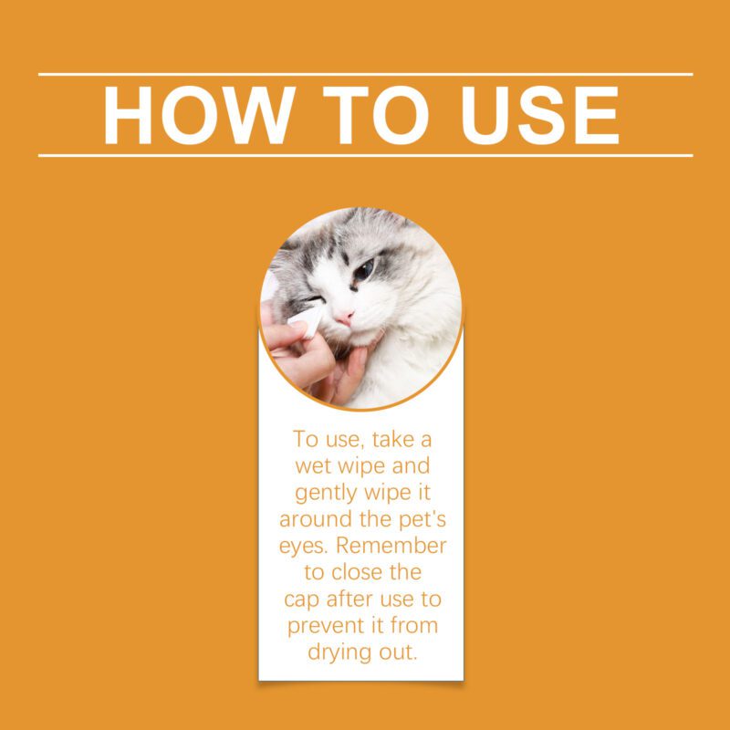 Cat & Dog Eye Wet Wipes - Tear Stains Removal Pet Eye Cleaning Wipes for Dogs and Cats - Image 6