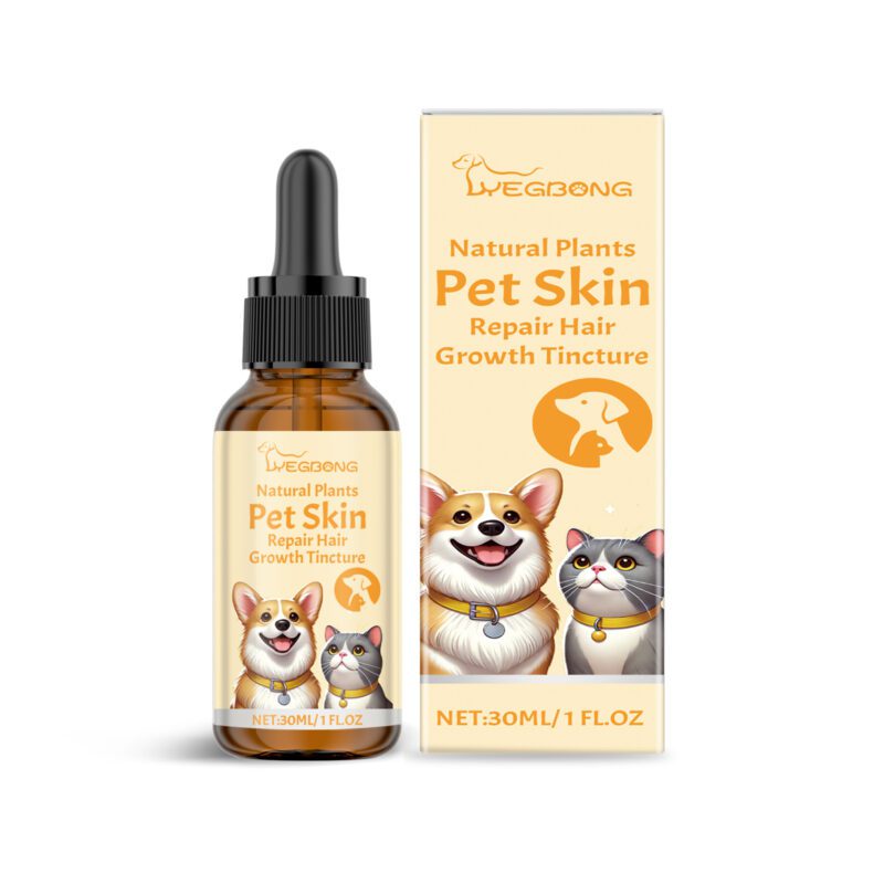 Pet Skin Repair Drops Spray for Cats & Dogs - Hair Nutrition Massage Care Skin Repair Solution