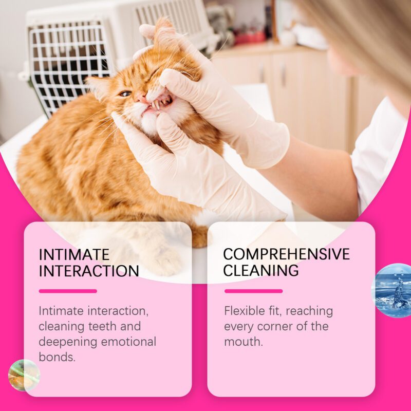 Pet Teeth & Gum Tartar Removal Finger Wipes for Cats & Dogs - Effective Oral Cleaning Wipes - Image 4