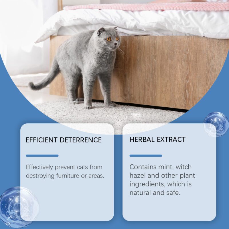 Cat Urine Deterrent Spray - Gentle Formula Care Spray to Stop Cats from Peeing on Bed Effectively - Image 4