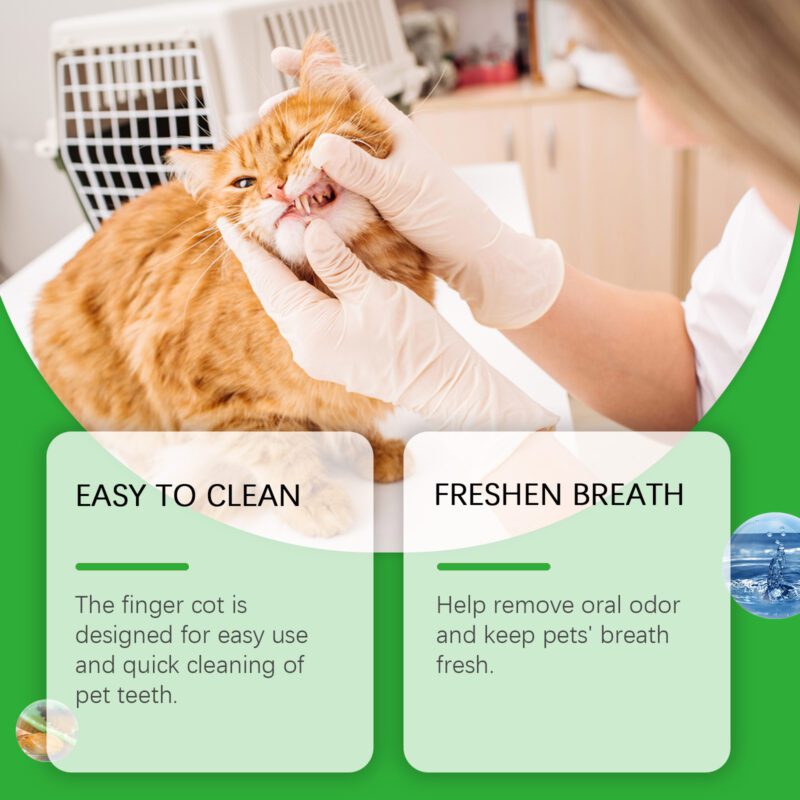 Dog & Cat Tooth Wipes - Mild Pet Oral Care Wipes for Tartar Removal, Stain Cleaning & Fresh Breath - Image 4