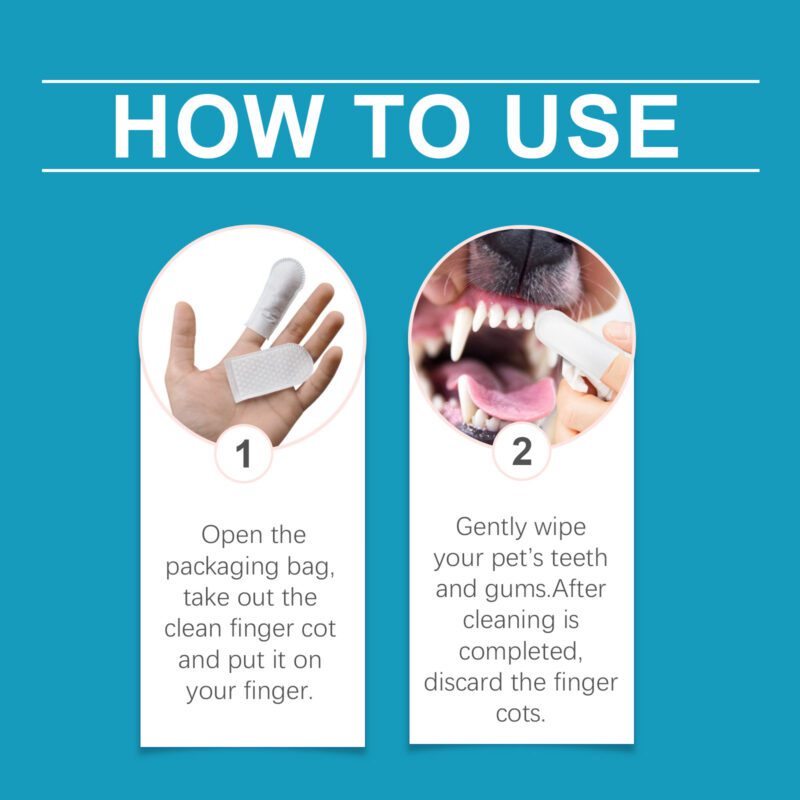 Cat & Dog Pet Tooth Wipes - Tartar Removal, Teeth Cleaning Repair, Fresh Breath Care with Finger Cover Design - Image 6