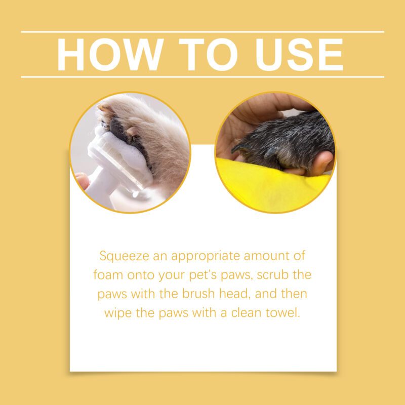 Pet Paw Foam Cleaner - Moisturizing & Nourishing Paw Wash for Cats and Dogs Gentle Cleaning - Image 6