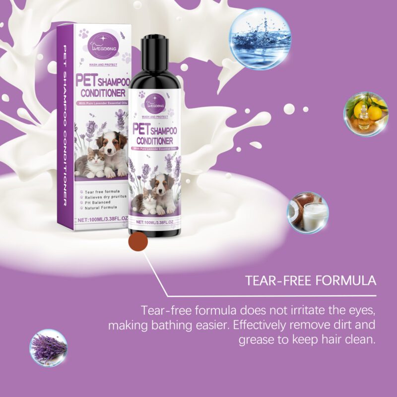 Lavender Pet Shampoo - Gently Cleans Cats & Dogs, Leaves Coat Fluffy Smooth with Long-Lasting Fragrance - Image 4