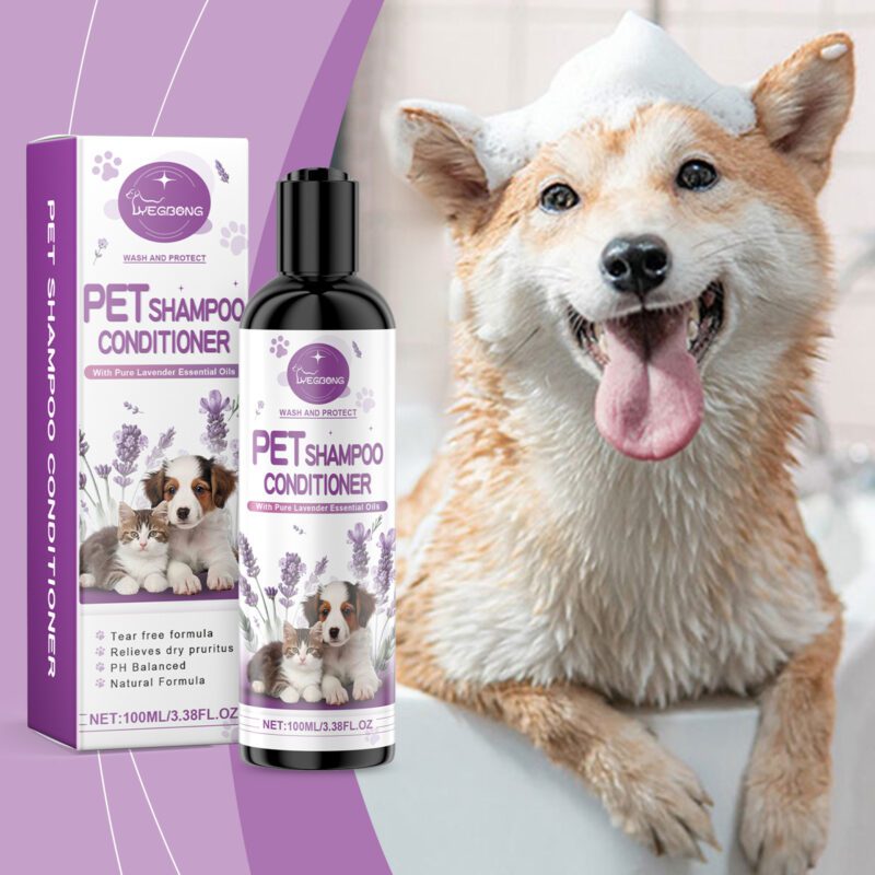 Lavender Pet Shampoo - Gently Cleans Cats & Dogs, Leaves Coat Fluffy Smooth with Long-Lasting Fragrance - Image 2
