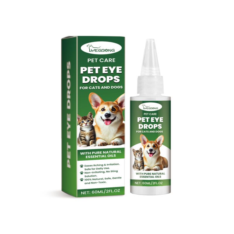 Pet Eye Drops for Dogs & Cats - Tear Stains Remover, Effective Eye Cleaning Solution for Pets