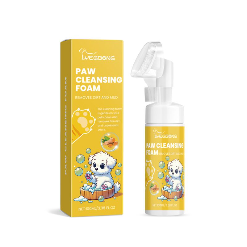 Pet Paw Foam Cleanser - Deep Cleaning, Moisturizing & Soothing Dog Cat Foot Care Solution