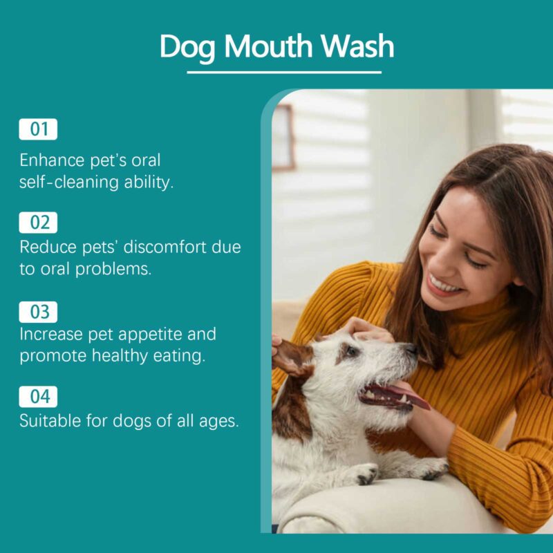 Dog Mouthwash - Pet Oral Care Formula for Tartar Removal, Bad Breath Control & Dental Hygiene - Image 4