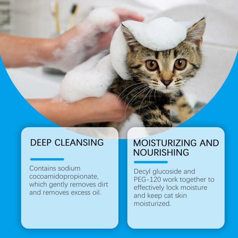 Gentle Non-Irritating Cat Cleaning Mousse for Kitty - Pet Care Foam with Mild Formula - Image 4