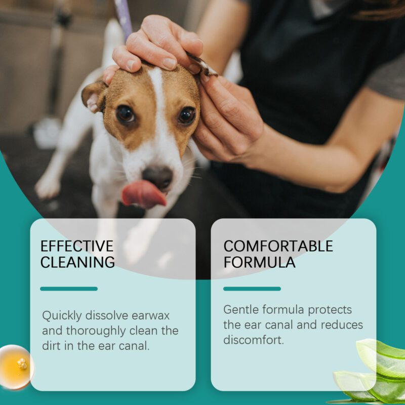Pet Ear Wash for Cats & Dogs - Relieve Ear Discomfort, Clean, Decontaminate, Moisturize, Soothe & Nourish - Image 4