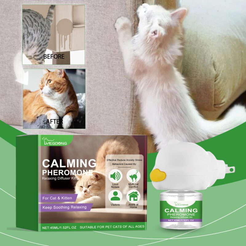 Cat Calming & Comfort Care Set - Soothe Estrus Agitation, Reduce Noise for Anxious Pet Cats - Image 2
