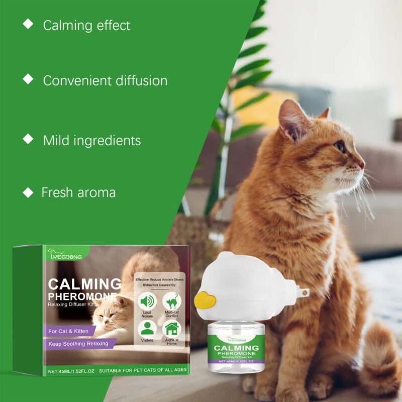 Cat Calming & Comfort Care Set - Soothe Estrus Agitation, Reduce Noise for Anxious Pet Cats - Image 4