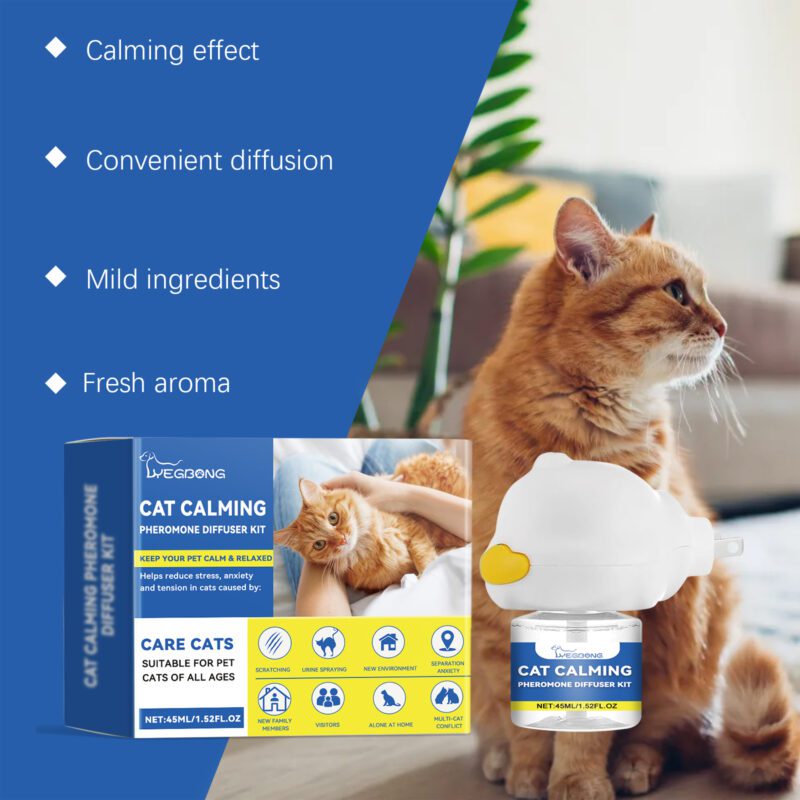 Cat Mood Diffuser Set - Calm Grumpy Cats, Ease Multi-Cat Conflict & Reduce Scratching | Premium Pet Mood Care Solution - Image 4