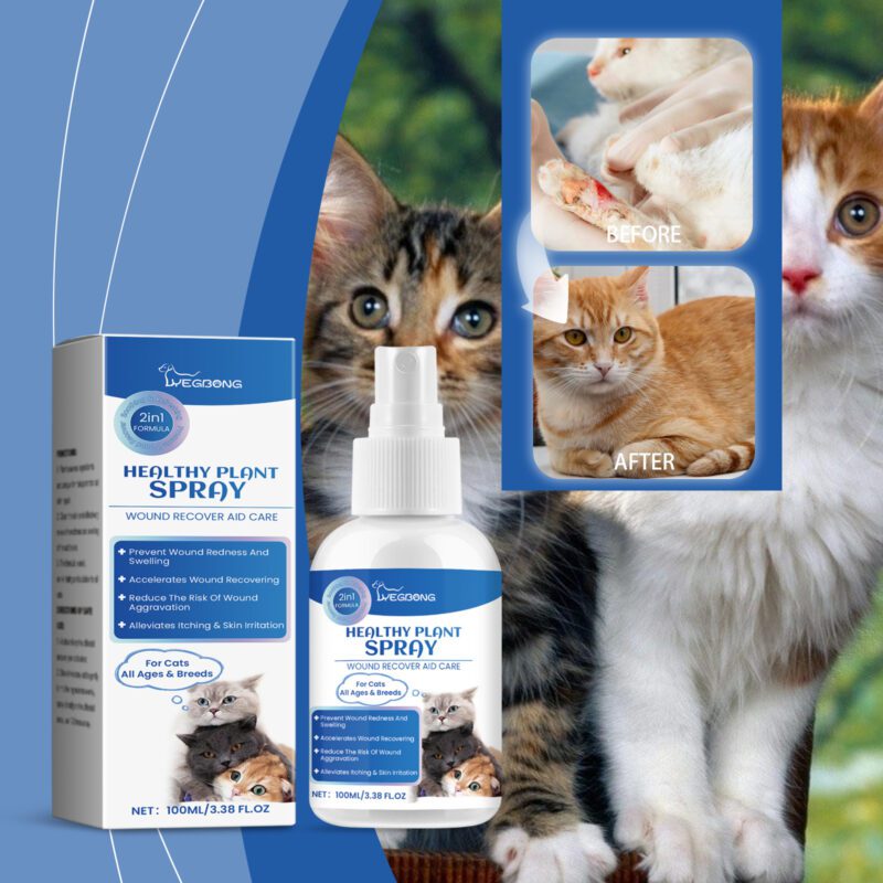 Cat Skin Care Spray - Gentle Soothing Formula for Relieving Itching, Pet Skin Discomfort & Whole Body Care - Image 2