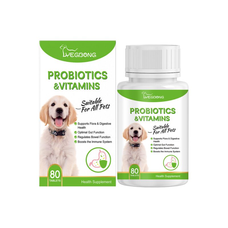 Pet Probiotic Tablets: Supports Gut Health & Enhances Nutritional Absorption, Premium Pet Care Supplement
