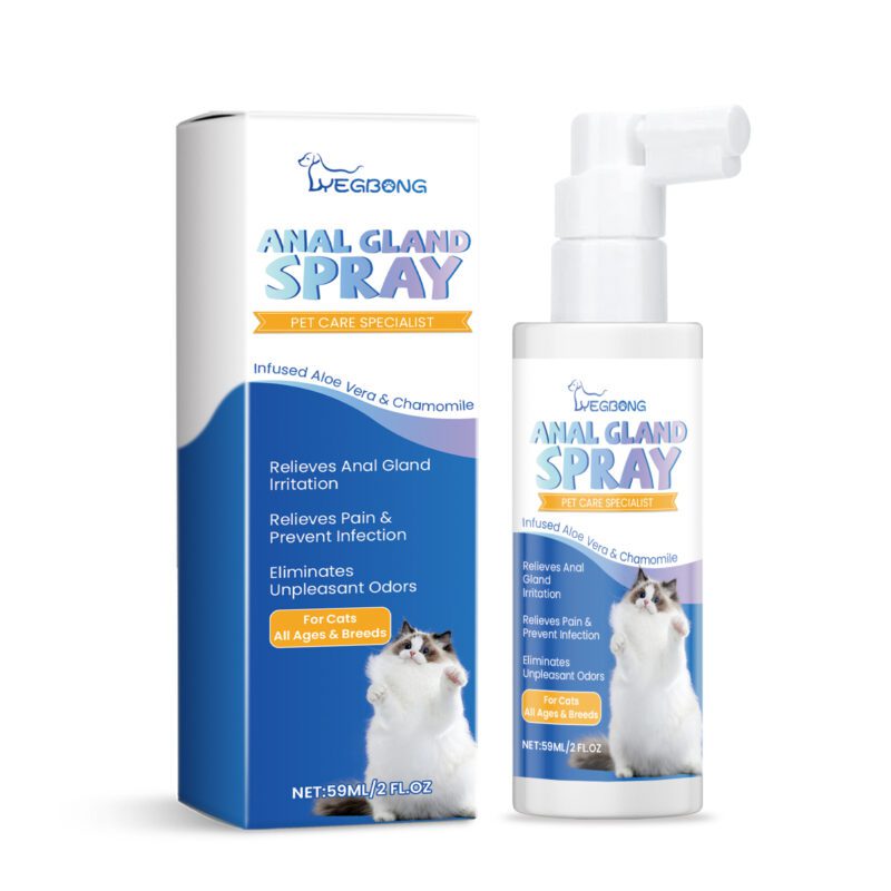 Cat Anal Gland Odor Removal Spray - Fast-Acting Post-Cleaning Freshness & Odor Elimination Spray for Cats