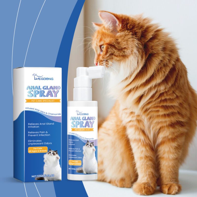 Cat Anal Gland Odor Removal Spray - Fast-Acting Post-Cleaning Freshness & Odor Elimination Spray for Cats - Image 2