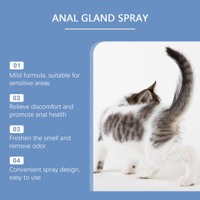 Cat Anal Gland Odor Removal Spray - Fast-Acting Post-Cleaning Freshness & Odor Elimination Spray for Cats - Image 4