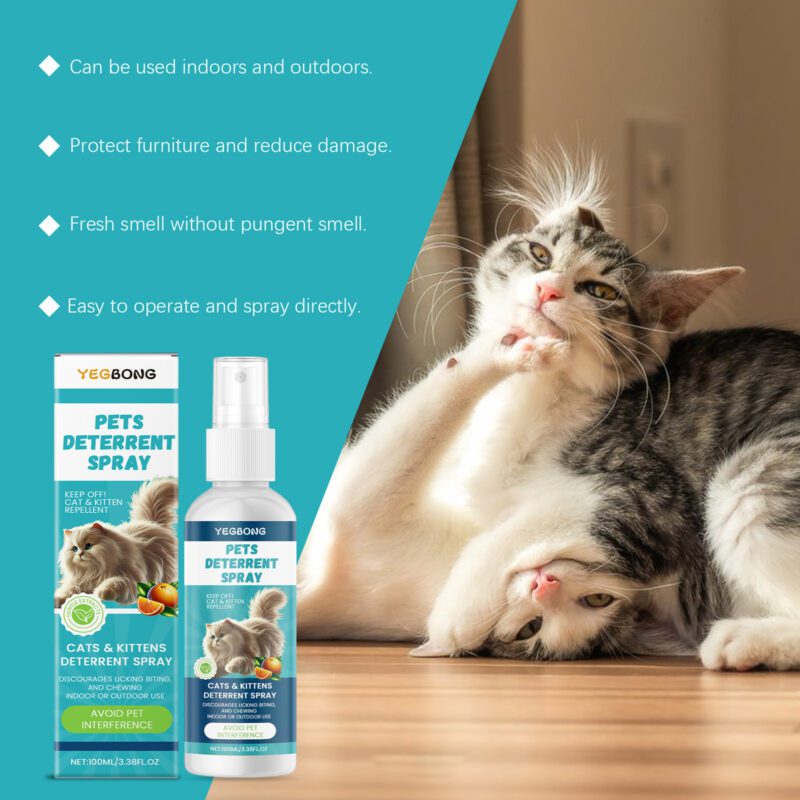 Effective Cat Anti-Scratch Spray - Indoor Furniture & Sofa Protection, Exclusion Zone Setup to Prevent Pet Scratching - Image 4