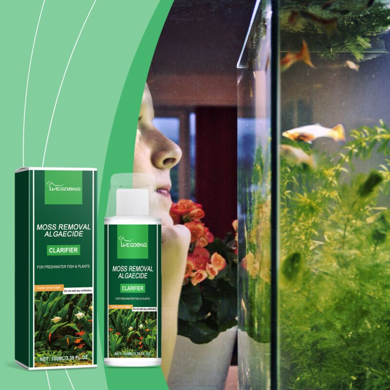 Effective Fish Tank Algae Clarifier - Removes Green/Brown Silk/Black Hair Moss Algae Safely, Non-Toxic to Fish - Image 2