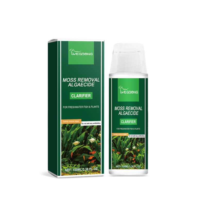 Effective Fish Tank Algae Clarifier - Removes Green/Brown Silk/Black Hair Moss Algae Safely, Non-Toxic to Fish