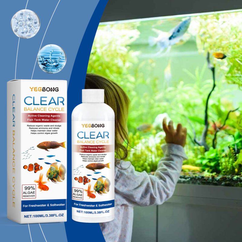 Fish Tank Water Clarifier - Powerful Stain & Sludge Remover, Clear Water Quality, Algae Growth Control - Image 2