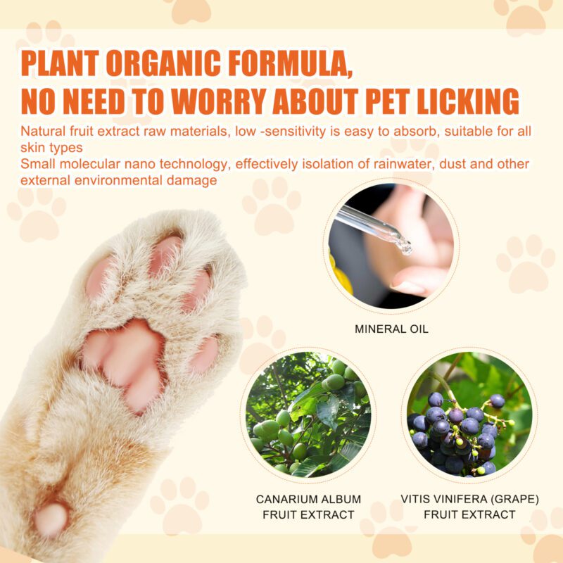Pet Paw Balm for Cats & Dogs - Moisturizing Repair Cream for Dry, Cracked Paw Pads, Nourish Soles Care - Image 5