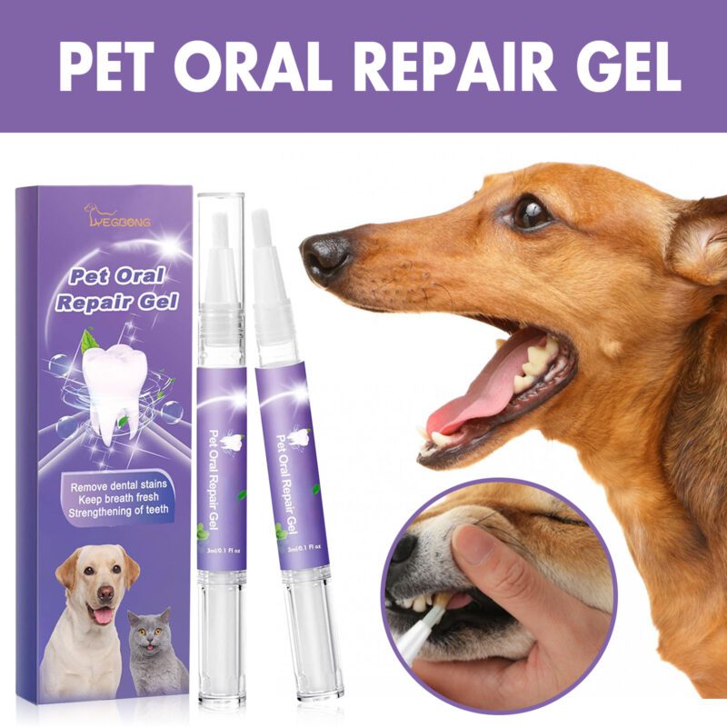 Pet Oral Care Gel (1pc) - Deeply Cleans Dog & Cat Teeth Stains, Freshens Breath & Promotes Oral Hygiene - Image 2