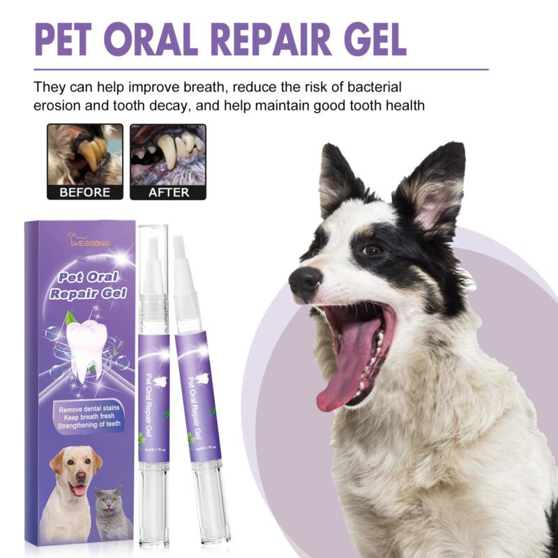 Pet Oral Care Gel (1pc) - Deeply Cleans Dog & Cat Teeth Stains, Freshens Breath & Promotes Oral Hygiene - Image 4
