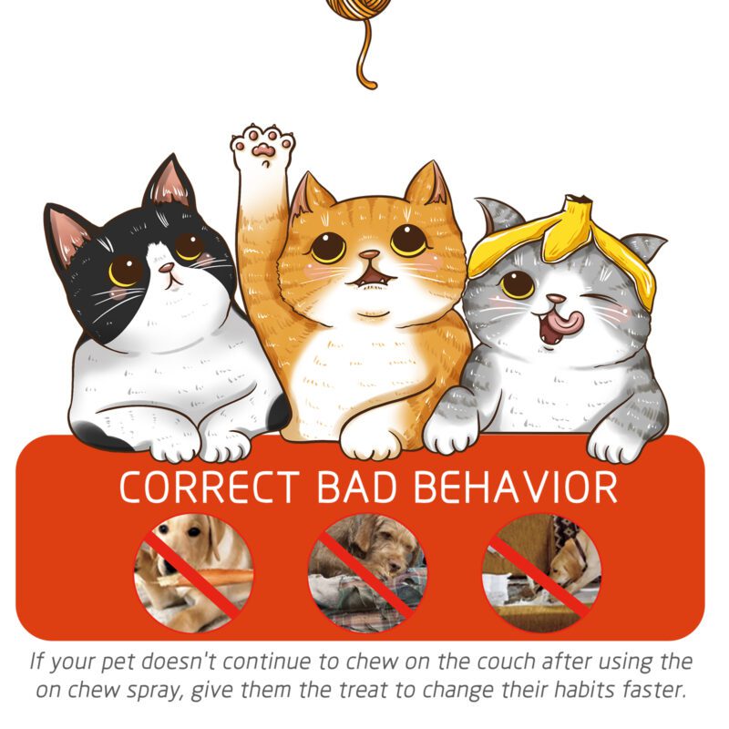 Pet Anti-Chew & Anti-Scratch Spray - Behavior Modification Training Spray for Cats and Dogs - Image 4