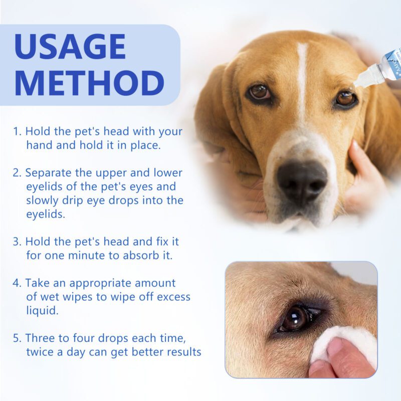 Pet Eye Drops for Cats & Dogs - Gentle Eye Cleaning Care, Effective Tear Stain Remover & Eye Wash Solution - Image 6