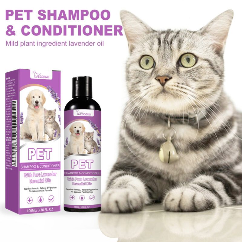 Pet Shampoo - Relieves Skin Itch, Smooth & Non-Knotting Formula for Gentle Pet Bath - Image 2
