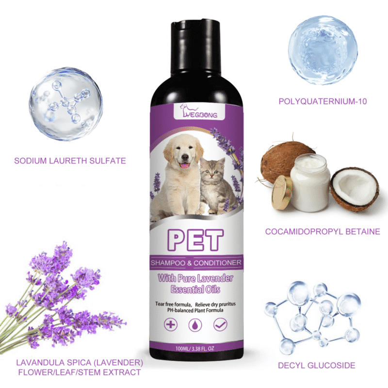 Pet Shampoo - Relieves Skin Itch, Smooth & Non-Knotting Formula for Gentle Pet Bath - Image 5