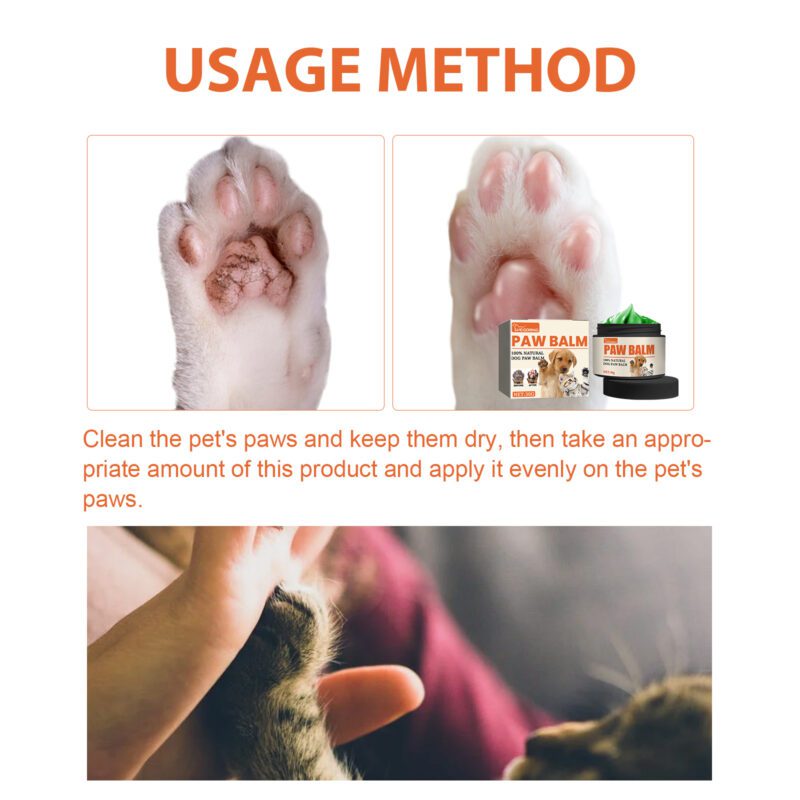 Pet Paw Care Cream for Cats & Dogs - Moisturizing & Anti-Dry Crack Foot Pad Hydration Cream - Image 6