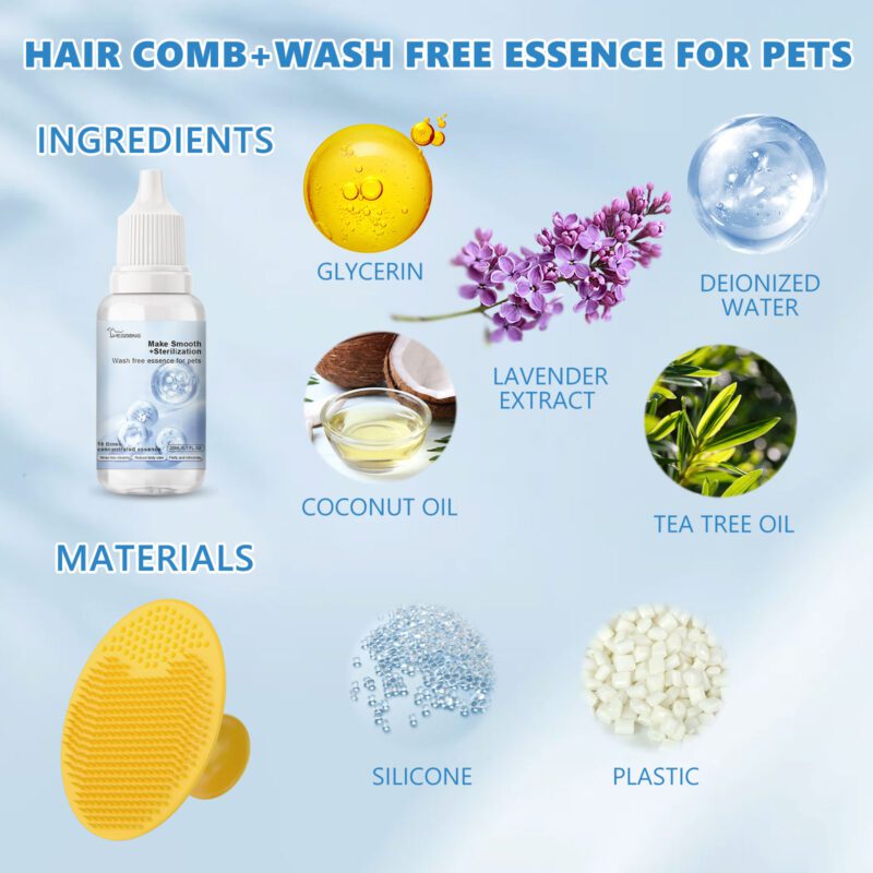 Nourishing Pet Leave-In Hair Serum for Cats & Dogs - Fluffy, Soft & Fragrant Coat Care - Image 5
