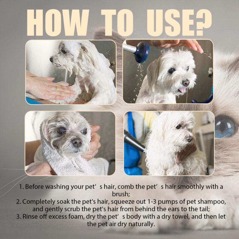 Gentle Cleansing Pet Shampoo for Cats & Dogs - Leaves Fur Silky Smooth & Tangle-Free (100g) - Image 6