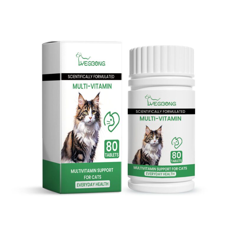 Premium Cat Multivitamin Tablets - Complete Vitamin & Micronutrient Nutritional Supplement for Cats
