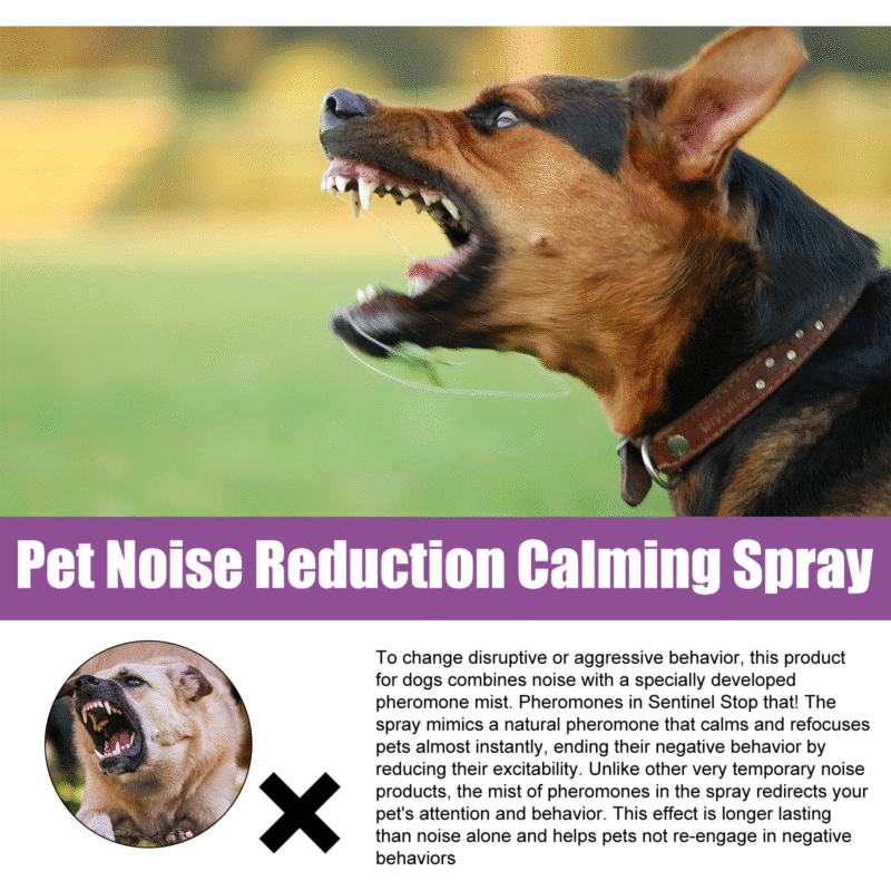 Yegbong Pet Noise Reduction & Calming Spray - Prevent Stress, Soothe Anxiety, Reduce Barking/Whining for Calmer Pets - Image 3