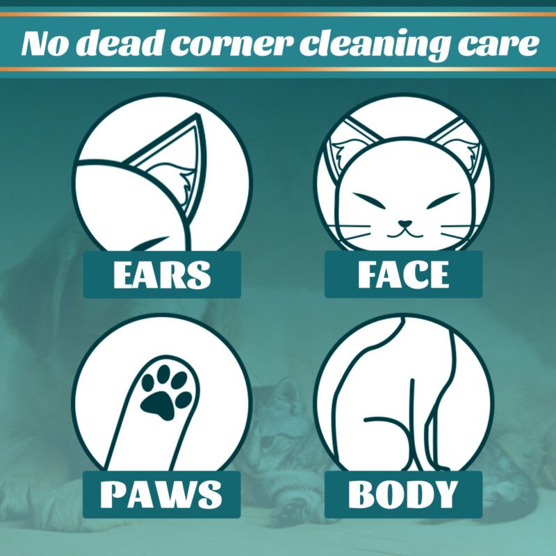 Yegbong Pet Spa Dry Cleaning Gloves (2pcs) for Dog & Cat - Decontamination Odor Removal Hand Sanitizer Bathing Care Gloves - Image 3