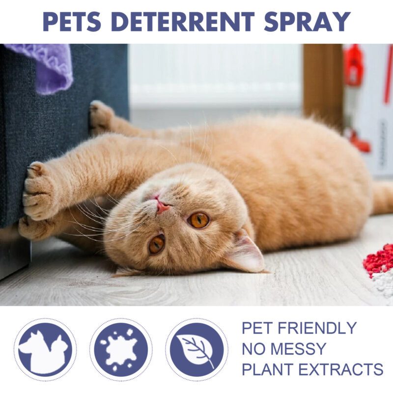 Yegbong Pet Anti-Scratch Spray for Cats & Dogs - Exclusion Zone Deterrent Spray to Prevent Scratching on Doors & Sofas, Effective Scratch Control Solution - Image 3