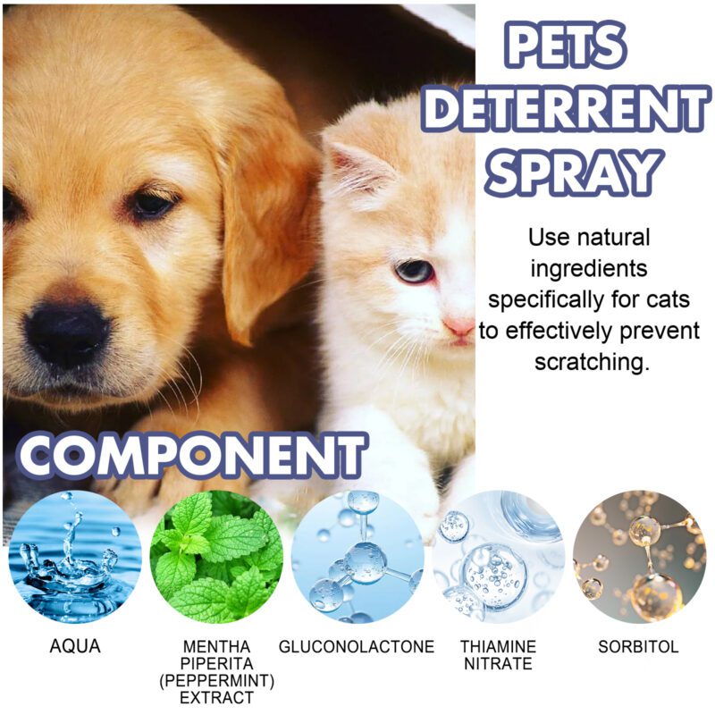 Yegbong Pet Anti-Scratch Spray for Cats & Dogs - Exclusion Zone Deterrent Spray to Prevent Scratching on Doors & Sofas, Effective Scratch Control Solution - Image 5