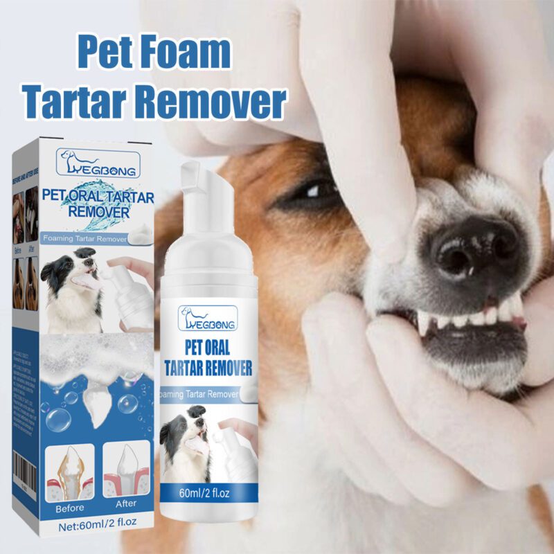 Yegbong Pet Dental Tartar Remover Foam Cleaner - Effectively Removes Calculus, Yellow Teeth & Halitosis for Teeth & Mouth Care - Image 2