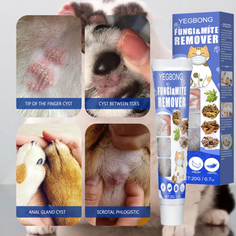 Pet Anti-Mite Relief Cream for Dogs & Cats - Soothes Itchy Skin, Effective Mite Removal Topical Care Cream - Image 5