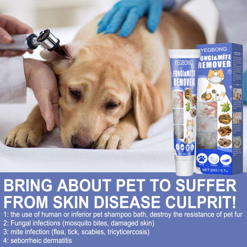 Pet Anti-Mite Relief Cream for Dogs & Cats - Soothes Itchy Skin, Effective Mite Removal Topical Care Cream - Image 3