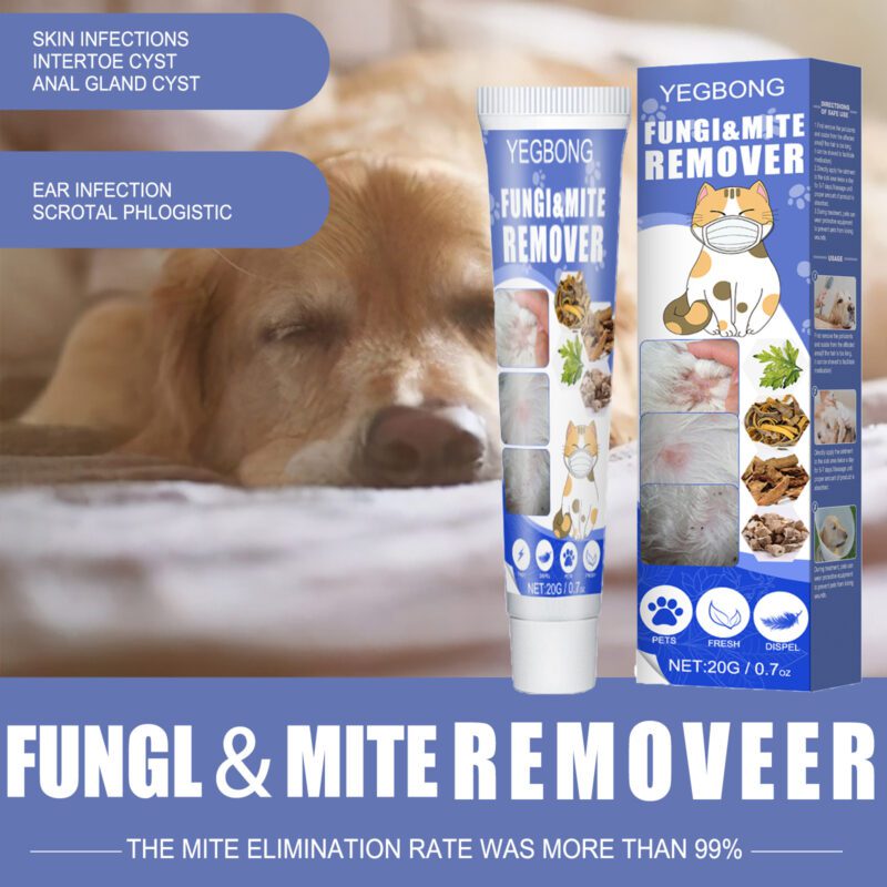 Pet Anti-Mite Relief Cream for Dogs & Cats - Soothes Itchy Skin, Effective Mite Removal Topical Care Cream - Image 2