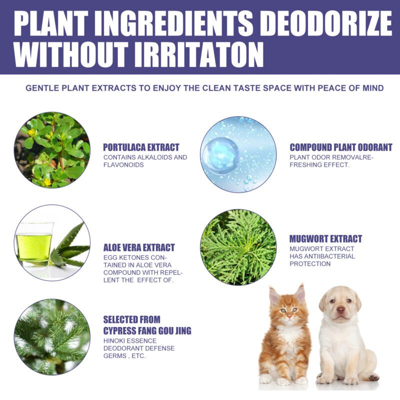 Pet Deodorant Spray for Dogs & Cats - Eliminate Urine, Body & Feces Odors, Fresh Clean Air - Image 5